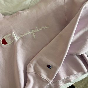 champion cropped crewneck. size M.